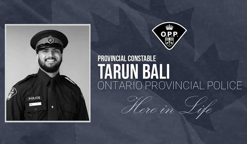 Tarun Bali OPP Obituary, Death; Ontario Provincial Police Constable Killed in the Line of Duty